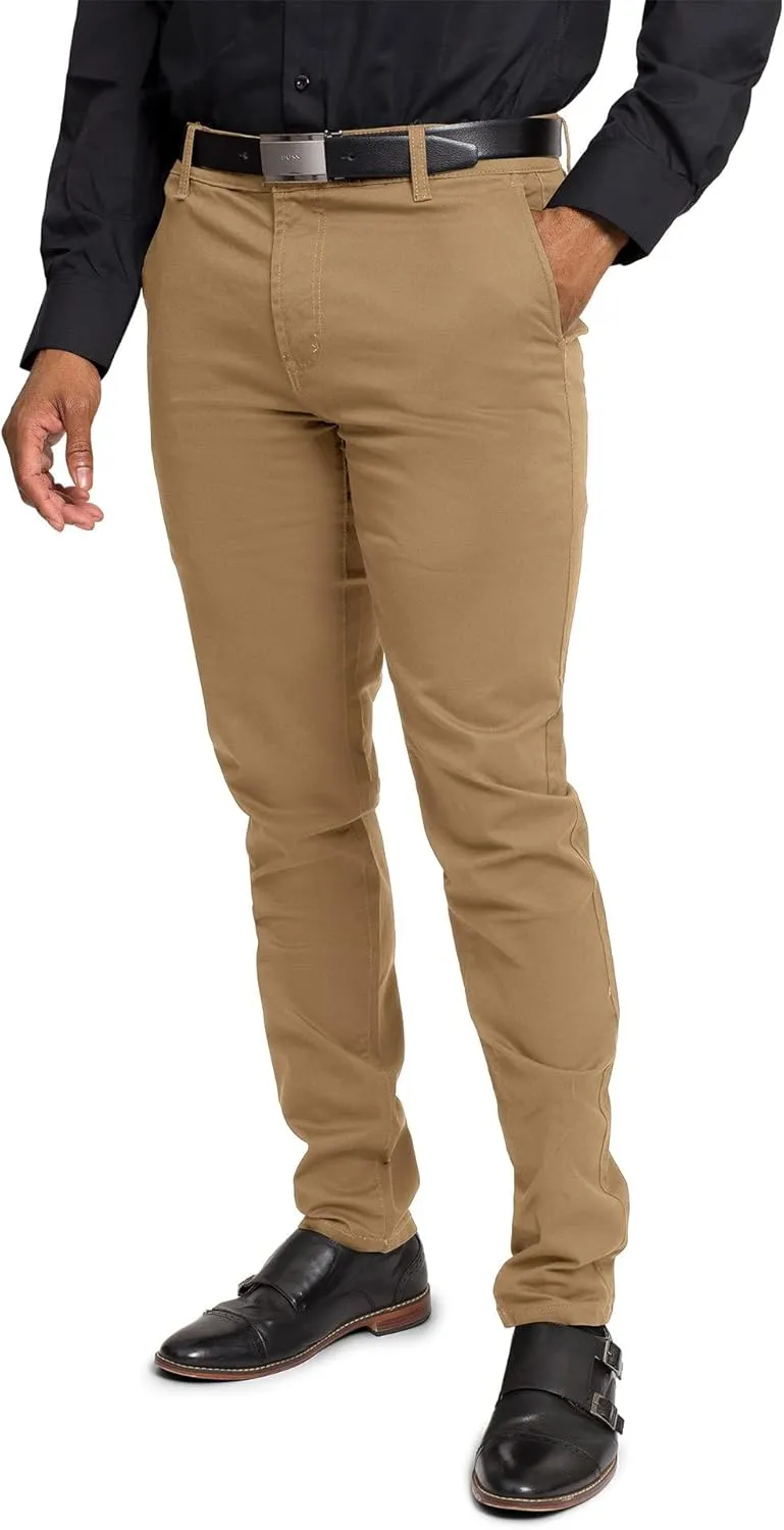 Men's Basic Casual Slim Fit Stretch Chino Pants