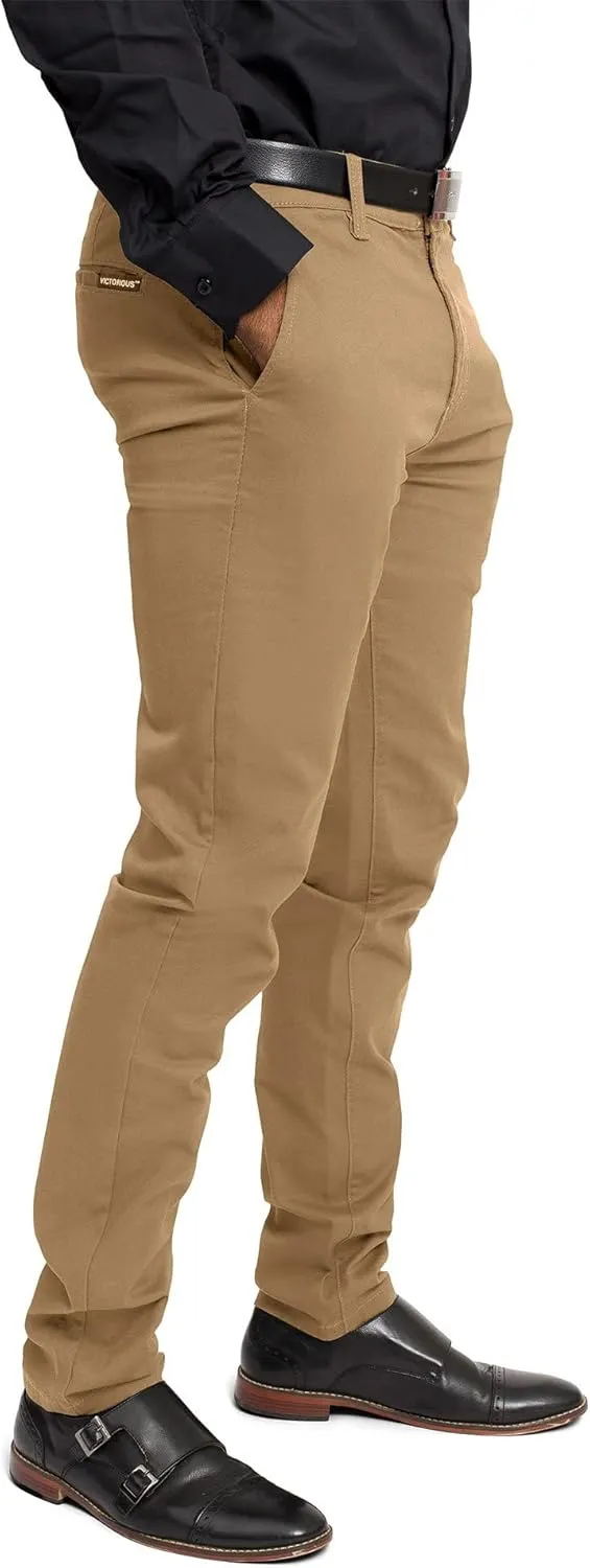 Men's Basic Casual Slim Fit Stretch Chino Pants