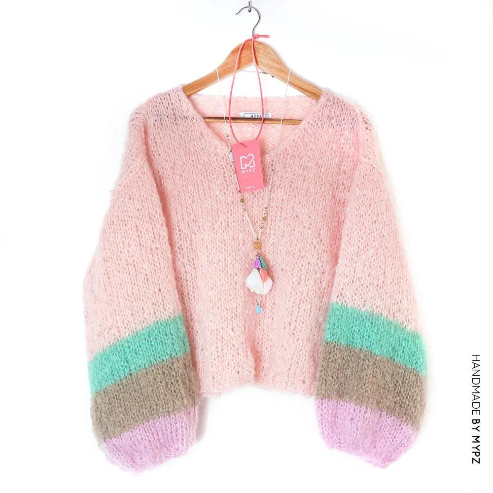 MYPZ Light Mohair v-neck Pullover Palms