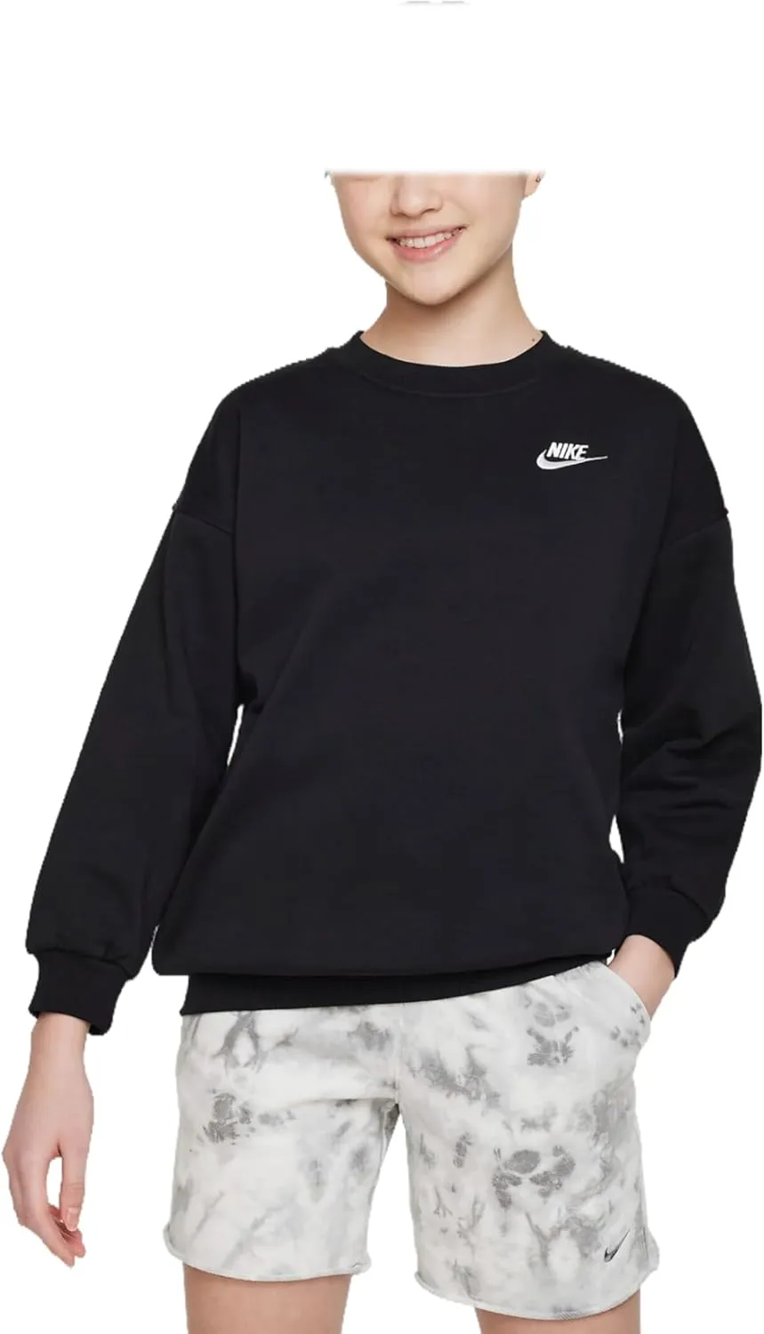 Nike Girls' Sportswear Club Fleece Oversized Sweatshirt