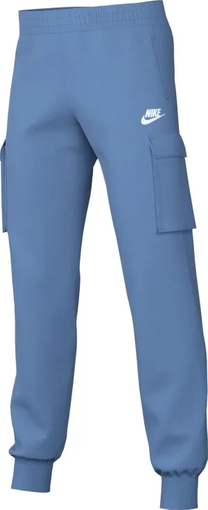 Nike Sportswear Club Fleece Big Kids' Cargo Pants (FD3012-489, Blue Beyond/Blue Beyond/White)