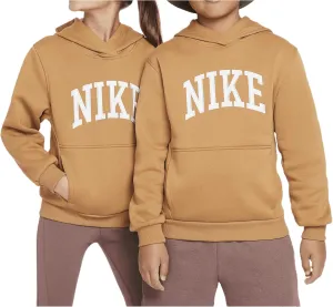 Nike Sportswear Club Fleece Big Kids' Hoodie (HJ3156-224, Flax/White)