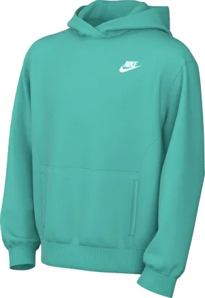 Nike Sportswear Club Fleece Big Kids' Pullover Hoodie (FD3000-300, Green Frost/White)