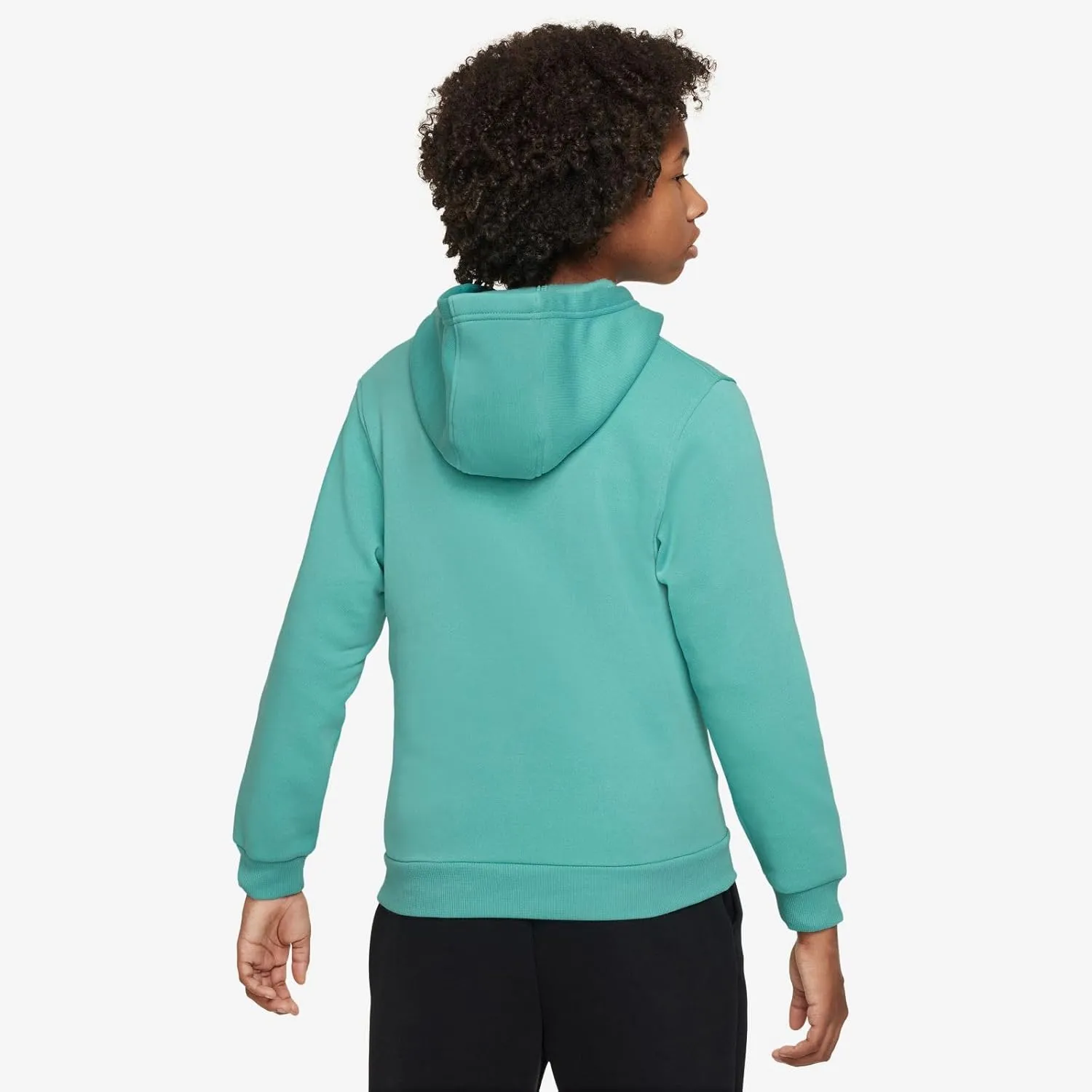 Nike Sportswear Club Fleece Big Kids' Pullover Hoodie (FD3000-300, Green Frost/White)