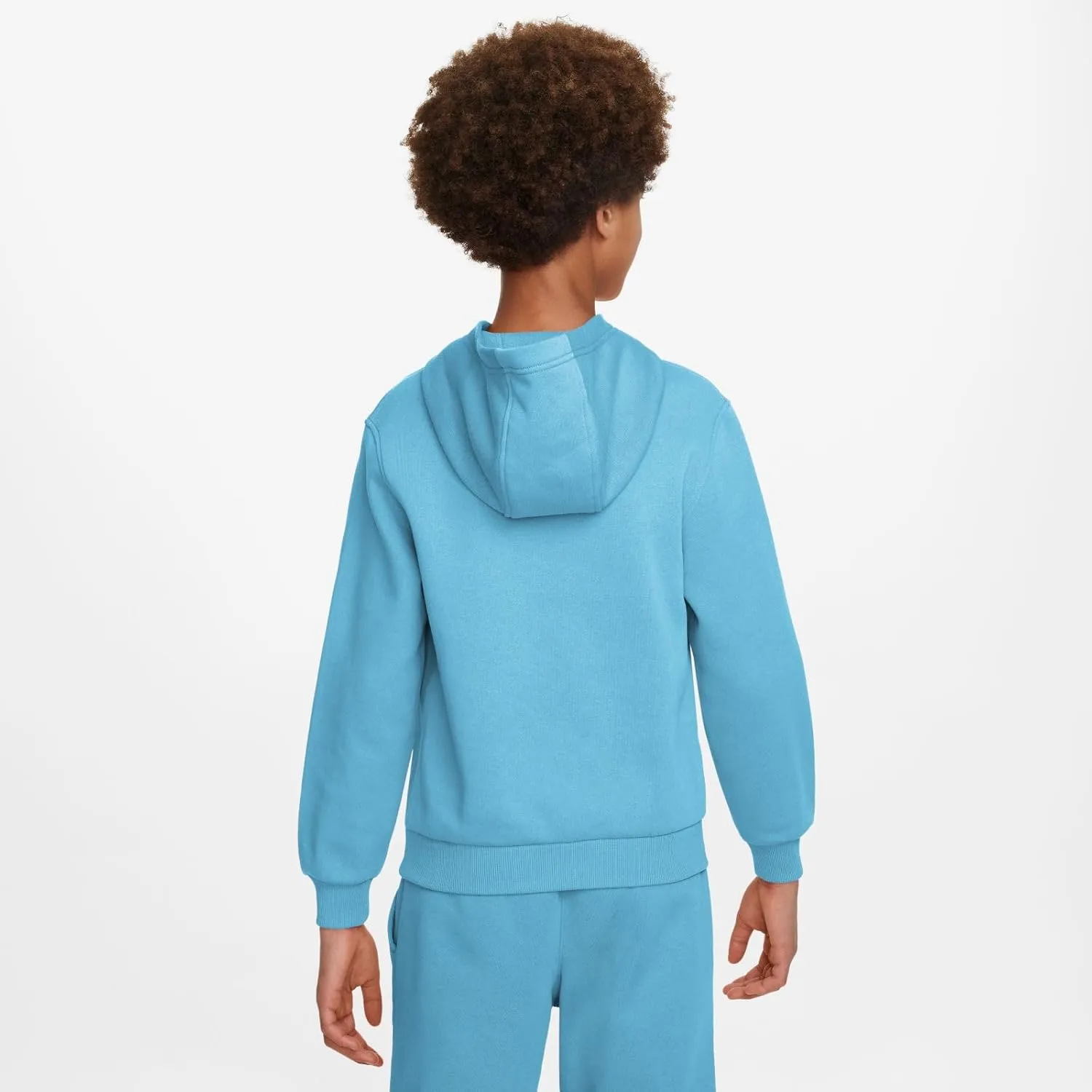 Nike Sportswear Club Fleece Big Kids' Pullover Hoodie (FD3000-300, Green Frost/White)