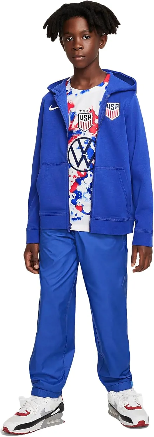 Nike USA Team Unisex Big Kid Youth Full-Zip Fleece Hoodie