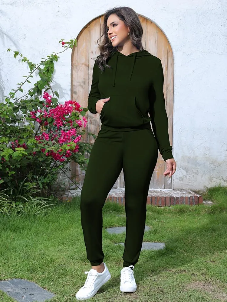 Nimsruc Two Piece Outfits for Women Casual Sweatsuits Set Long Sleeve Hoodie Tracksuit