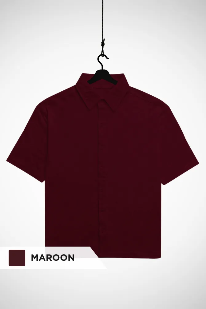 Pack of 3 Oversized Shirts White, Navy Blue and Maroon