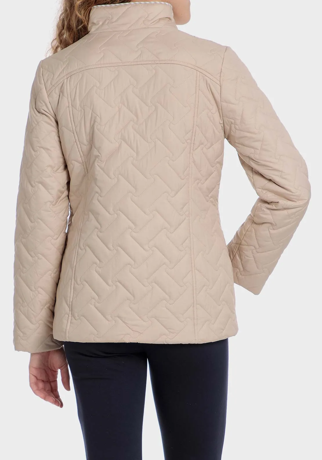 Padded parka jacket - Beige