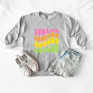 Sunrise Sunburn Sunset Graphic Sweatshirt