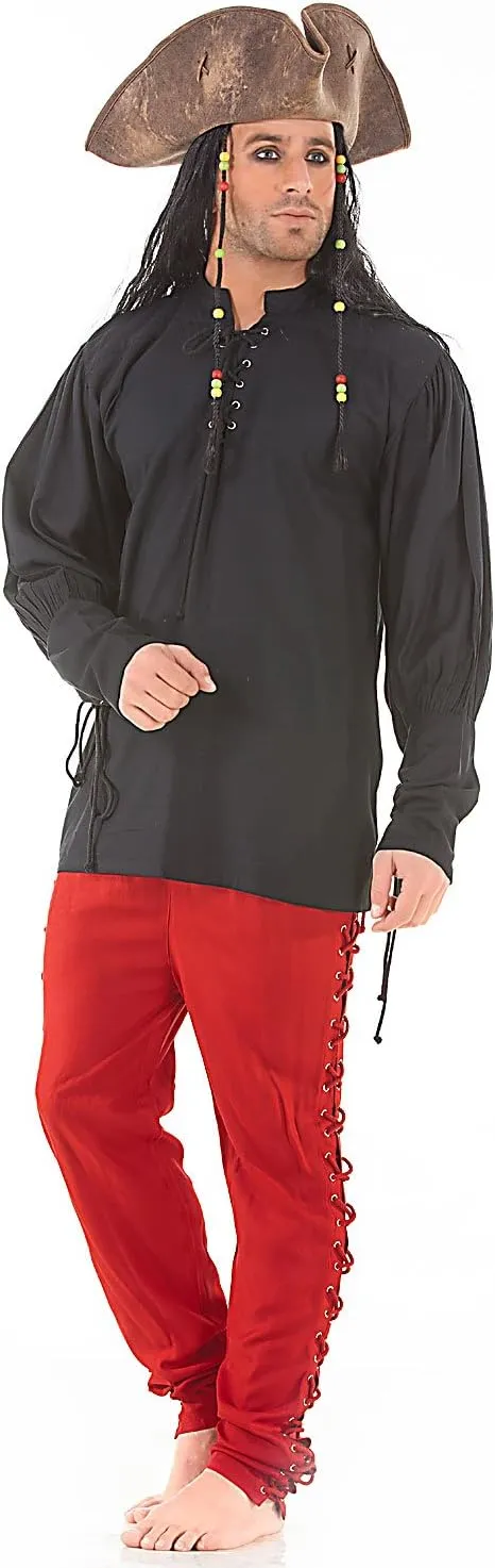 ThePirateDressing Medieval Renaissance Pirate Cosplay Costume Mens Lace-Up Pants