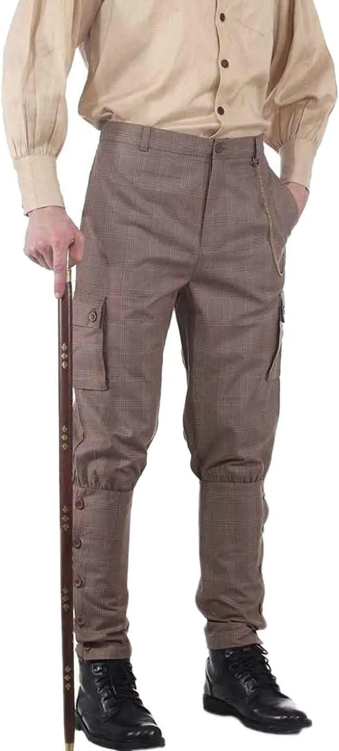 ThePirateDressing Steampunk Victorian Cosplay Costume Mens Airship Pants Trousers