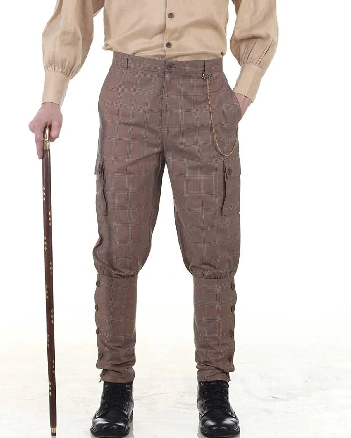 ThePirateDressing Steampunk Victorian Cosplay Costume Mens Airship Pants Trousers