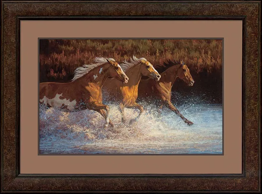 Thundering Water—Horses - Limited Edition Paper