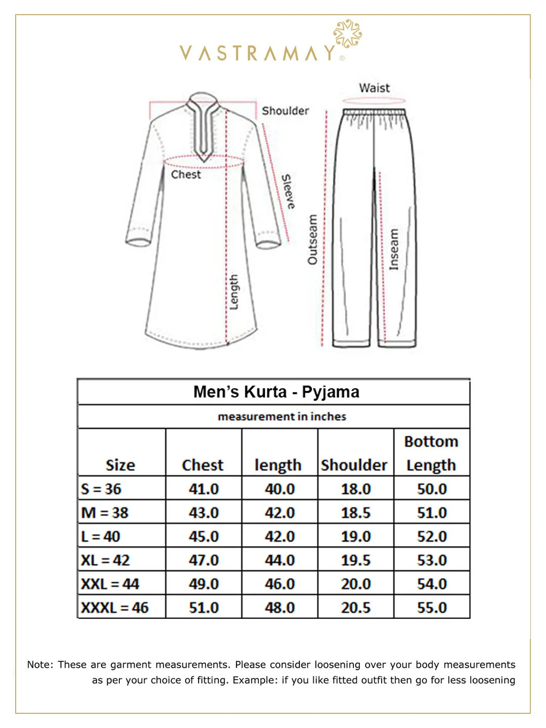 Vastramay Men's Coffee Brown Silk Kurta Pyjama