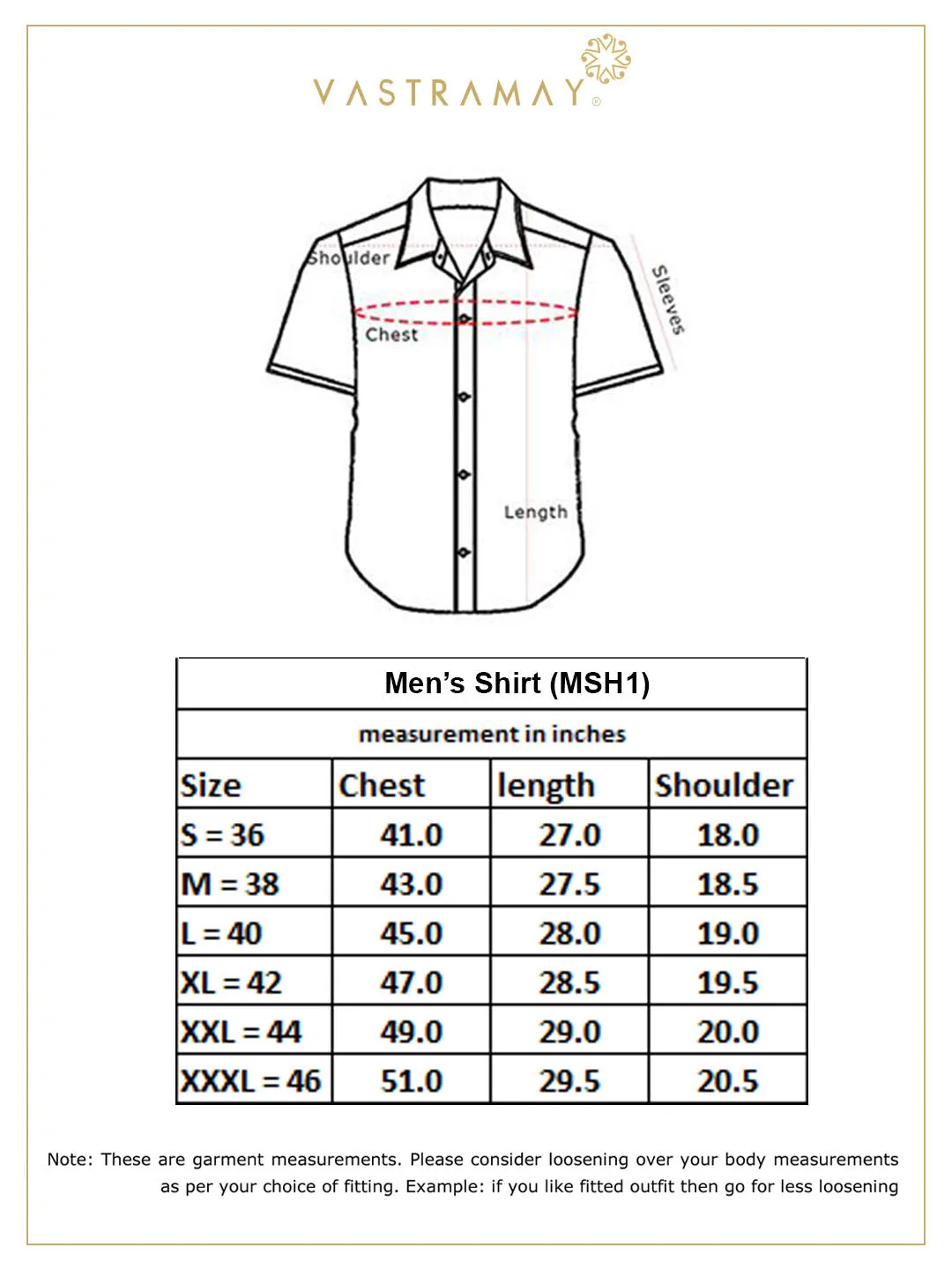 VASTRAMAY Men's Orange Silk Blend Shirt