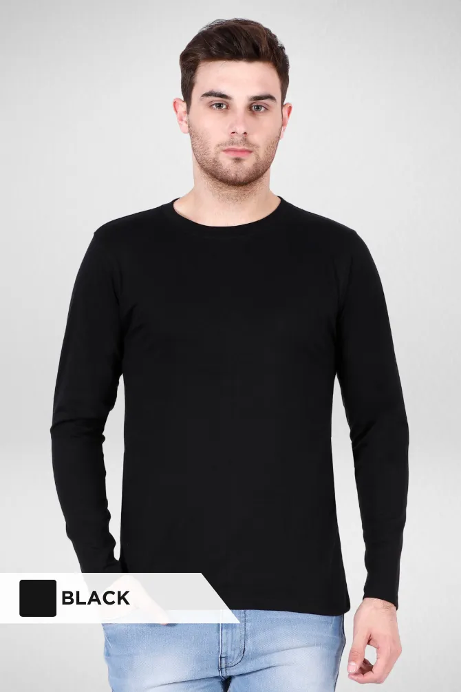 White and Black Full Sleeve T-Shirts Combo for Men