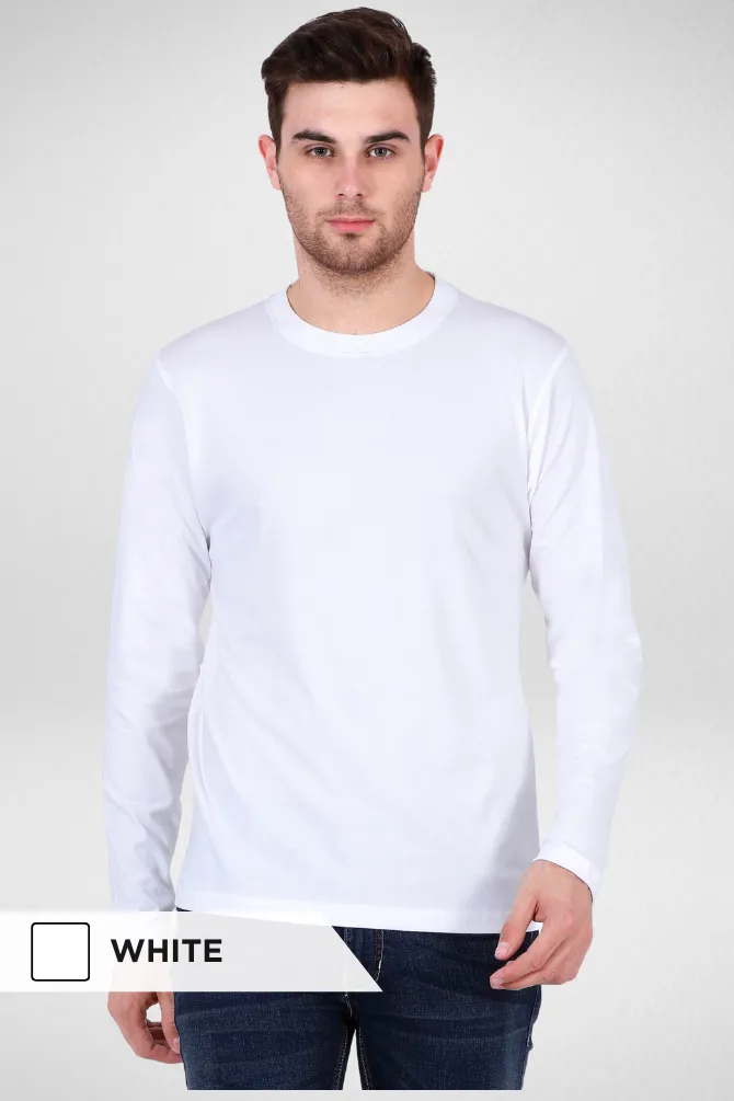 White and Black Full Sleeve T-Shirts Combo for Men