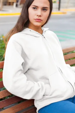 White Zip Hoodie for women