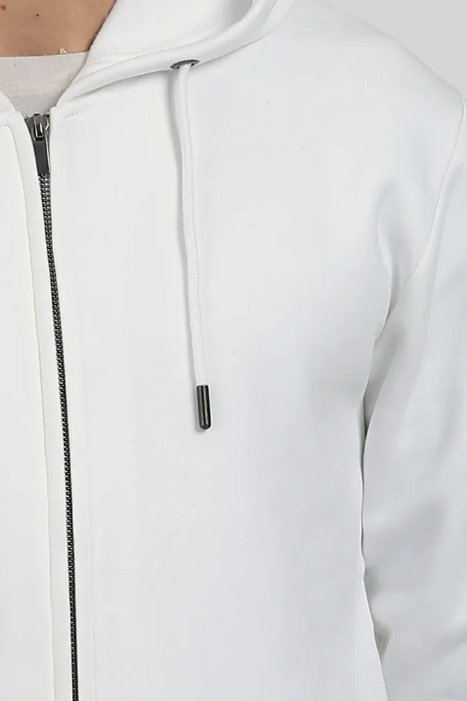 White Zip Hoodie for women