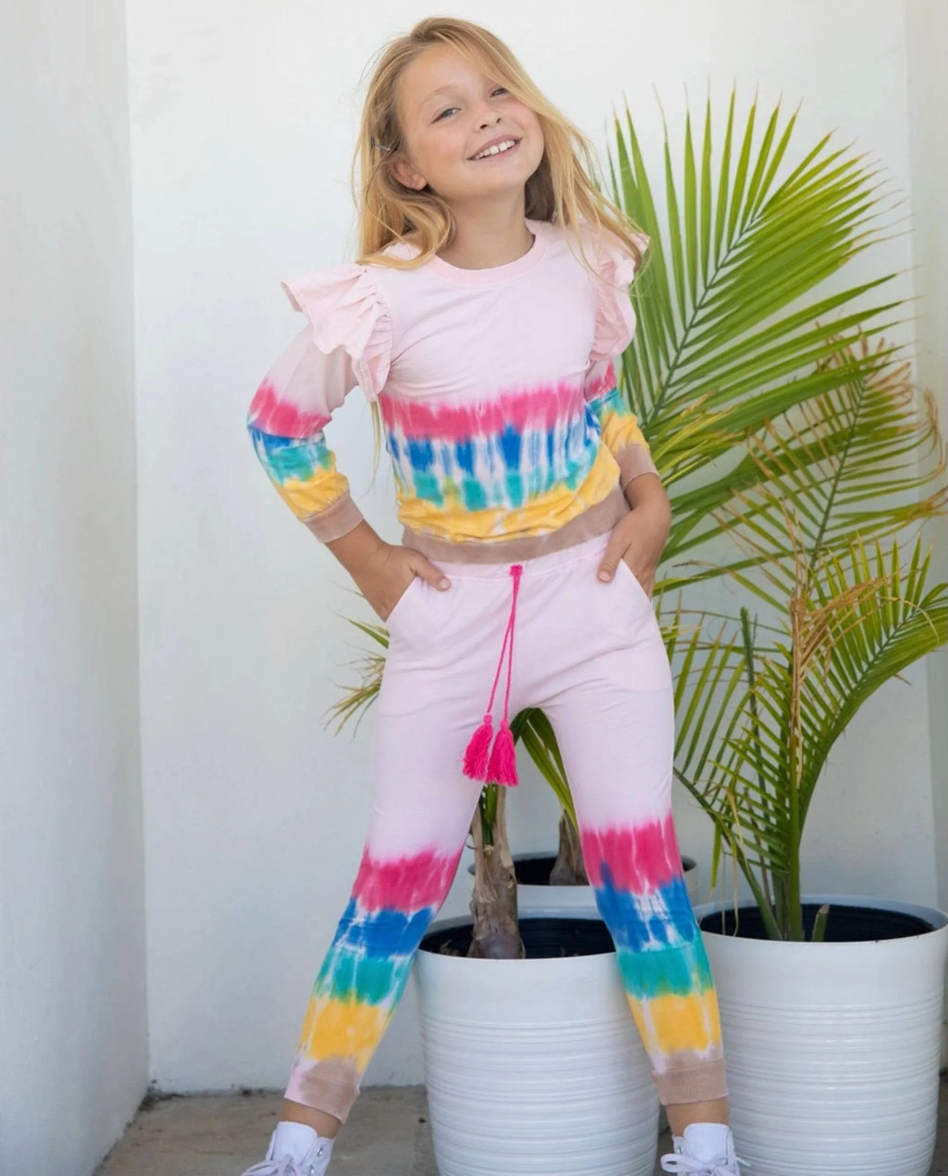 Women's Dip Dye Ruffle Set