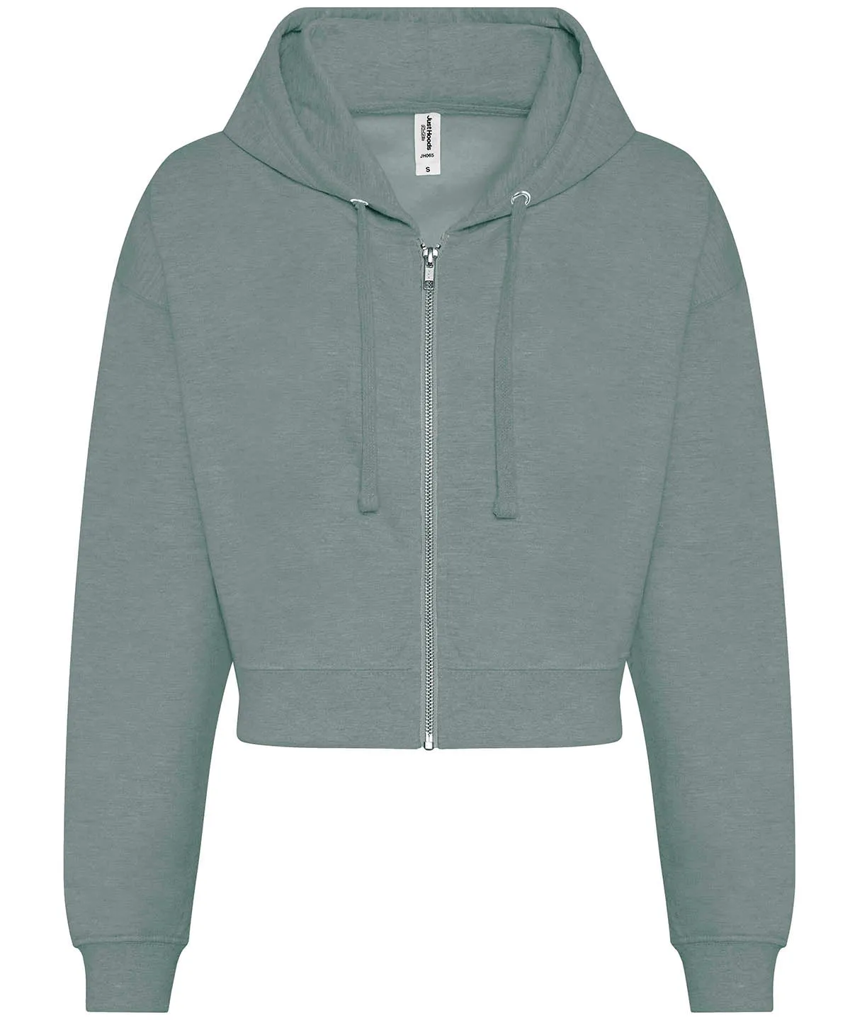 Womens fashion cropped zoodie | Dusty Green