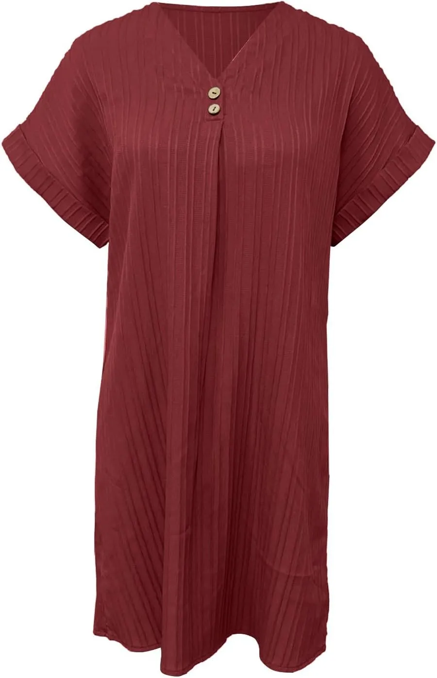 Womens Summer A-Line Dress with Pockets Mini Short Sleeve Dresses Beach Swing Tunic Dress 2025 Vacation Travel