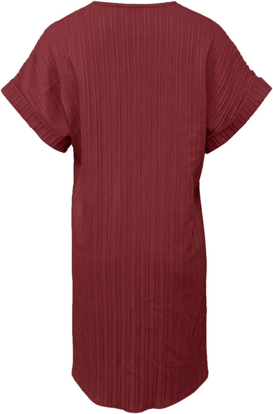 Womens Summer A-Line Dress with Pockets Mini Short Sleeve Dresses Beach Swing Tunic Dress 2025 Vacation Travel