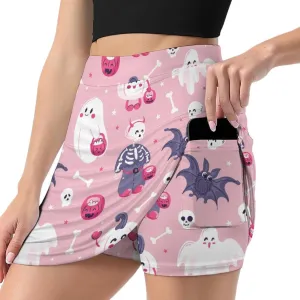 Women's Tennis Skirt Anti-Peek Workout Skorts with Built-in Shorts Pocket for Gym Golf Running